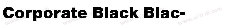 Corporate Black Blac字体转换